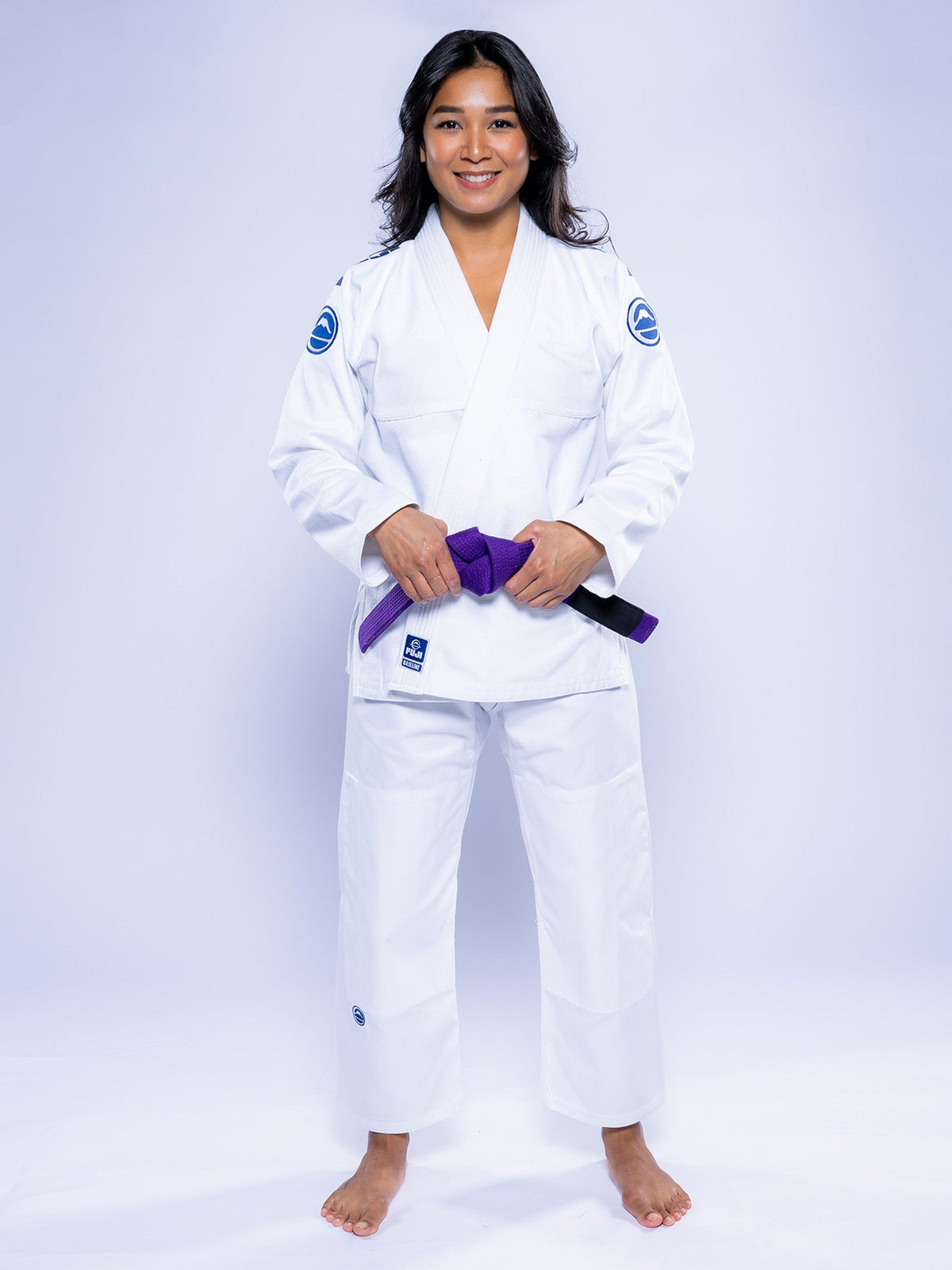 Womens Baseline 2.0 Slim Fit BJJ Gi White Navy